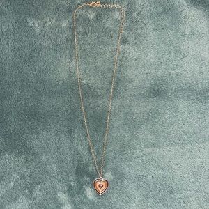 Trendy gold heart necklace